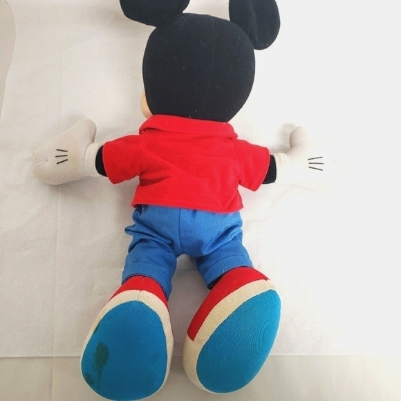 VINTAGE 90s Talking Mickey Mouse Plush Toy Disney Mattel "you tickled my belly" - Picture 5 of 15